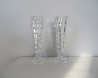 Cristal D' Arques Cut Crystal Bud Vases - Pair