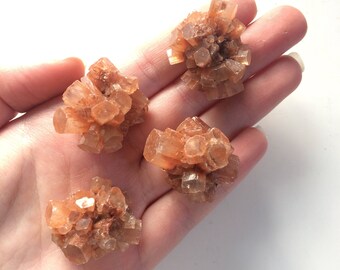 Aragonite Sputnik cluster natural mineral stone 1''