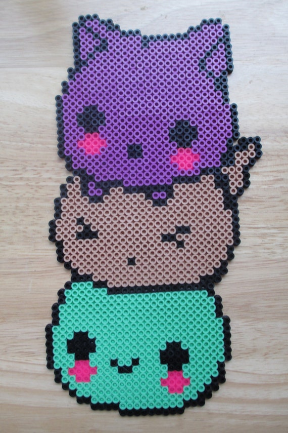 Kawaii Perler Kawaii perler gato pedazos de perler gatos