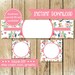 Blank DIY Etsy Shop Set - Gold Floral - Do It Yourself Blank Etsy Shop Set - Pink Flower Blank Etsy Banner - INSTANT DOWNLOAD