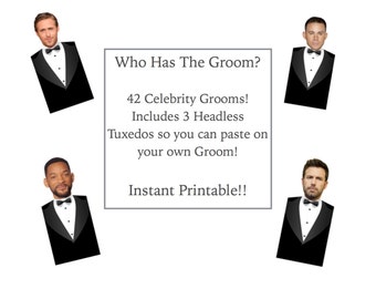Who Has the Groom Game - Instant Printable - Download - PDF - Fun Unique Games Bridal Shower DIY PDF Wedding