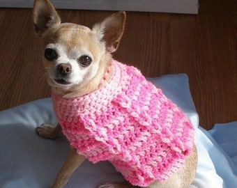 PDF Crochet Pattern for the Cotton Candy Dog Sweater