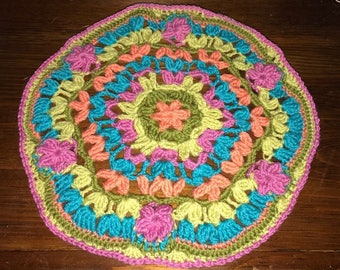 Crocheted Mandala Doily/center peice