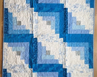 Baby/Toddler or Lap Quilt: Blue