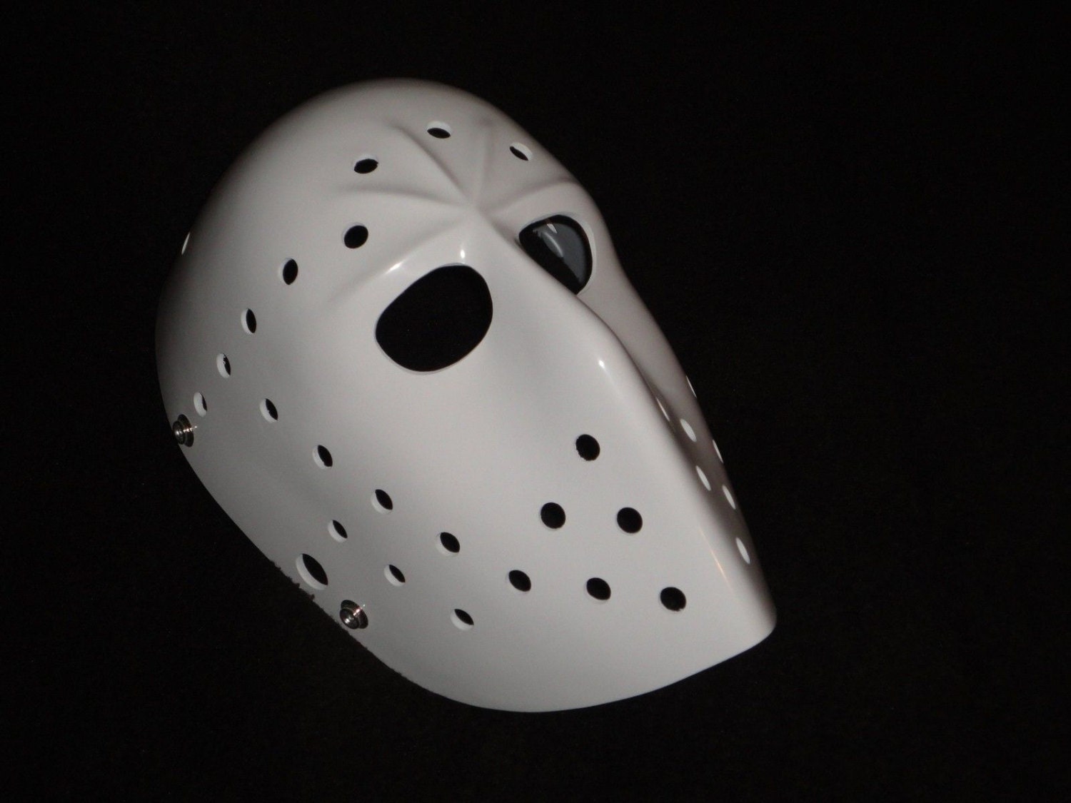 New vintage Parent hockey goalie mask white