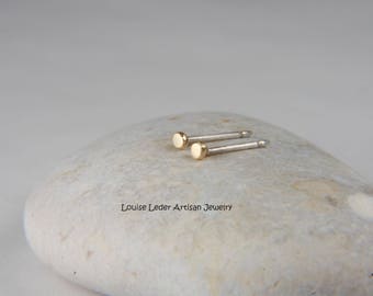 Tiny Gold Earrings 14K Gold Stud Earrings Minimal Gold Earrings Simple Earrings Tiny Gold Studs
