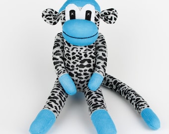 Christmas Gift Handmade Sock Monkey Stuffed Animal Doll Baby Boys Toys Birthday gift New year Gift