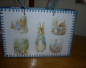 Retro style bag with Peter Rabbit images just like made in the 50-60's.