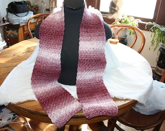 Handmade, Crocheted Scarf, Variegated