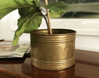 Vintage Brass Planter