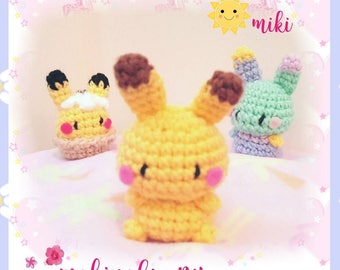 Adorable Pikachu plush, Pikachu amigurmi, kawaii pokemon plush, amigurumi pikachu, Cute pikachu plush, kawaii pokemon, pikachu keychain