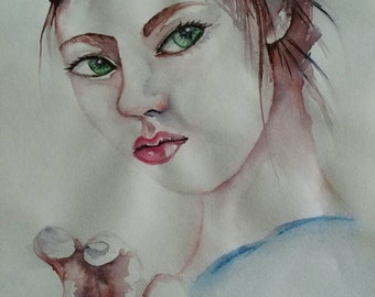 Aquerellabile marker Drawing on Fabriano 90g paper. Format A5 cm. 21 x 14.8