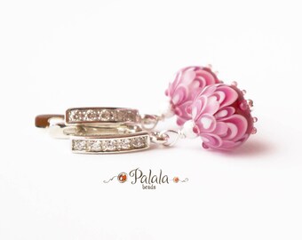 Handmade Lampwork Beads and Sterling Silver Earrings