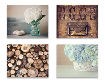 Farmhouse Wall Art Set, Set of FOUR Prints or Canvases, Rustic Wall Decor, Four Farmhouse Art Set, Farmhouse Decor, Rustic Art