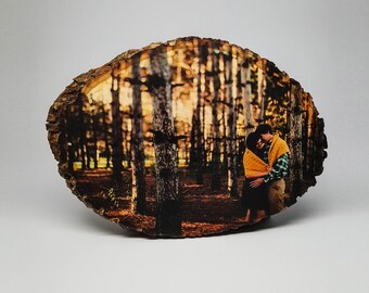 Woodburned Sign With Your Photo. Custom Wall Art on Wood. Personalized Wood Sign.