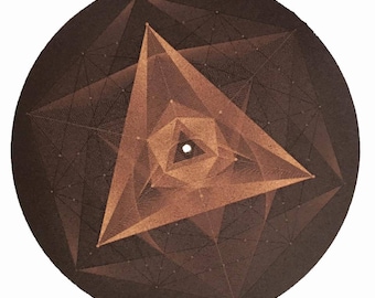 Turntable Slipmat - Specially designed Cork.Spices pyramid