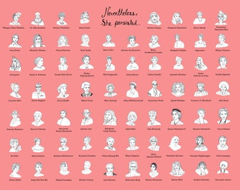 Nevertheless She Persisted - Women's History Month Poster