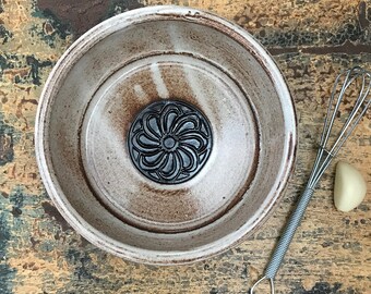 Ceramic Garlic Grater Bowl - Garlic Grater Dish - Ginger Grater