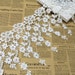 Fabulous Off White Venice lace Floral Embroidery Teardrop Tassel Lace Trim 7.48 Inches Wide 1 Yard YL184