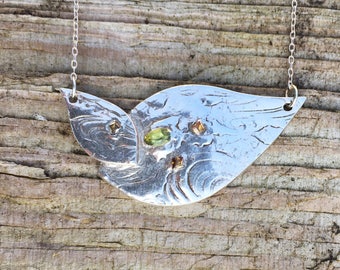 Silver Double Petal Pendant