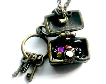 Treasure Chest Necklace Pirate's Booty keys Handmade Gift