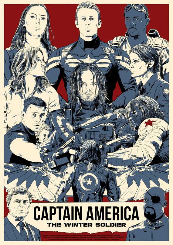 Captain America: The Winter Soldier A4 Print / Poster