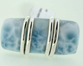 Blue Larimar Jewelry,925 Sterling Silver,Larimar Ring Gemstone,Ethnic Silver Ring,Bague goutte filigrane en argent #14472