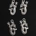 4 Silver Pewter Mermaid with a Starfish Charms (qb99)