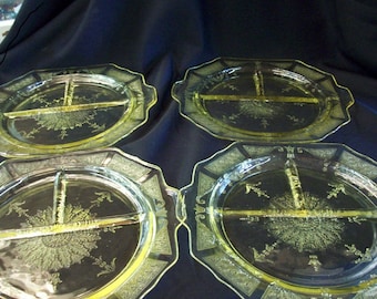Topaz "Princess" Grill Plates, Hocking Glass Company - 1931-1935