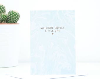 Welcome Lovely Little One Greetings Card