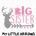 Deer head big sister silhouette SVG, DXF, EPS, png Files for Cutting Machines Cameo or Cricut - new big sister svg - deer svg cut file