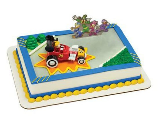 Mickey Mouse & Roadster Racers Cake Decoration Decoset Cake