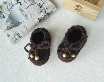 knitted booties for baby boy