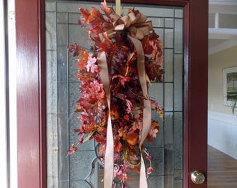 Fall Wreath-Fall Wreaths for Front Door-Fall Swags for Front Door-Fall Swag Wreath-Fall Swag-Thanksgiving Wreath-Fall Door Wreaths-Wreathes