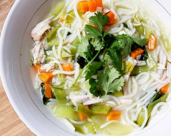 Lemon Ginger Chicken Noodle Soup