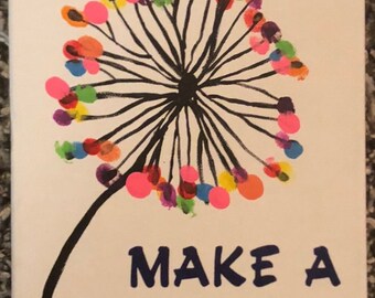 Make a Wish Dandelion Painting - 8” x 10”