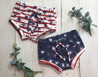 Red, White + Blue Shorties