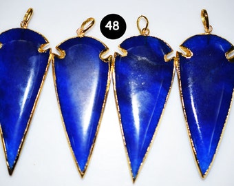 Kyanite JADE arrowhead, ARROWHEAD pendant , JADE Arrow Pendant with Electroplating , code : 48