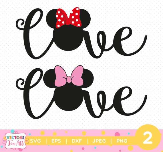 Download Minnie Mouse Love SVG Minnie Mouse Love SVGs Monogram Font