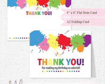 Editable Art Party Thank You Tags / Favor Tags / Instant