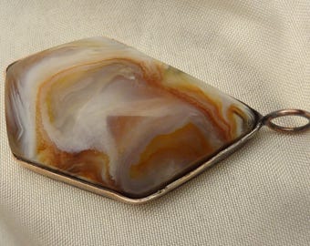 Chalcedony & Copper Pendent