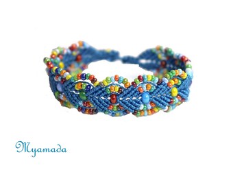 Colorful micro macrame bracelet Myamada