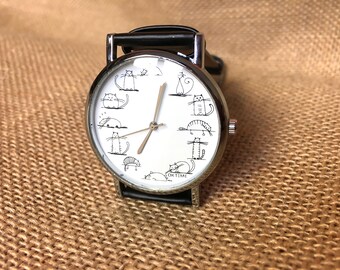 Free engraving watch, Cat|lover|Gift|for|women|Christmas|stocking|Cat|watch|gift|Graduation|Gift|Unique|Women|watches|Funny|gift|Pe