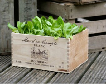 1 x 6 Bottle size - Traditional FRENCH WOODEN WINE Box / Crate / Storage unit - Christmas Hamper, Gift idea