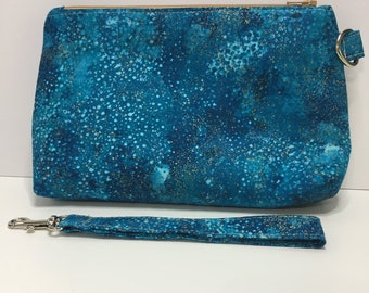 Small project bag, notions bag, zipper pouch, Wristlet, clutch, bag, zipper bag,