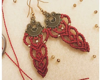 Rome earrings - micro macrame