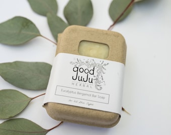 Eucalyptus and Bergamot Soap, Bar Soap, Vegan Soap, Natural Soap, Eucalyptus, Handmade soap, Sensitive Skin Soap, Vegan Soap, Palm Free