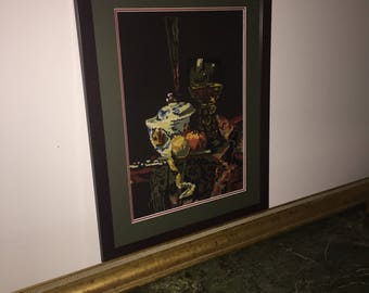 Tapestry Still Life Mounted and Framed