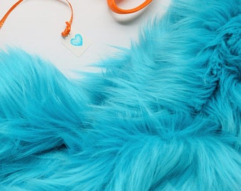 Turquoise Faux Fur Craft Squares, Turquoise Fur Fabric, Turquoise Faux Fur Fabric, Turquoise Fur, Light Blue Fur, Fake Fur, Turquoise Fur