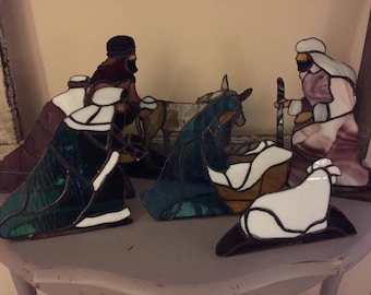 Stain Glass Nativity Set (Large)